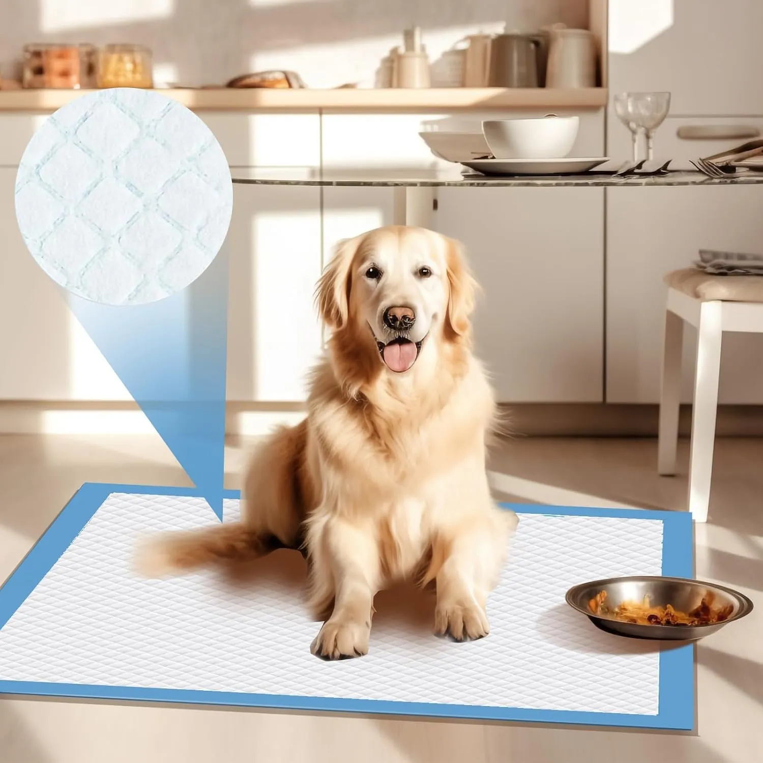 200 Packs 22"x22" Disposable Puppy Pads, Dog Training Pads, Super Absorbency Disposable Underpads with Leak-Proof and Odor Control, Disposable Training Pads for Puppies, Dogs, Cats, Rabbits