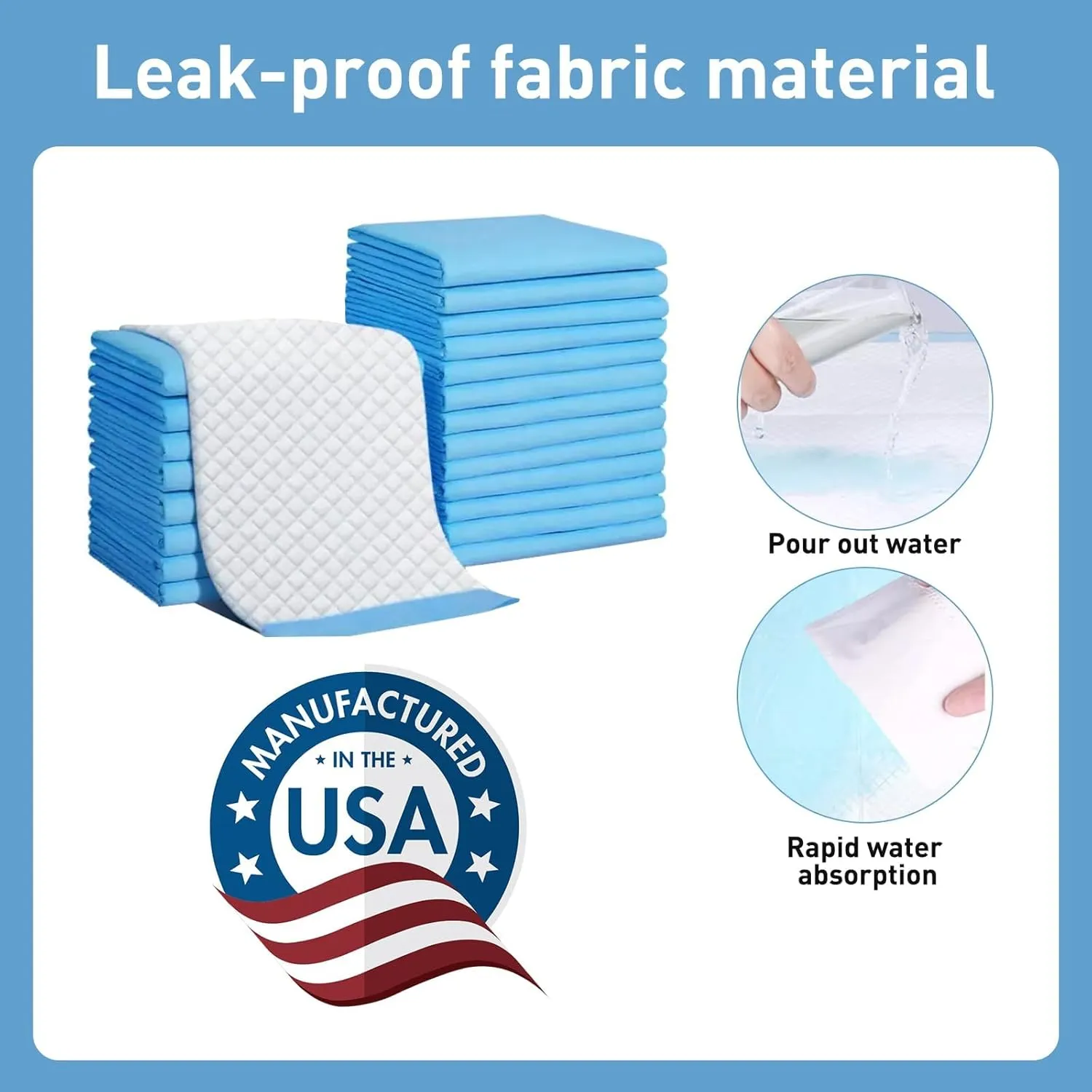 200 Packs 22"x22" Disposable Puppy Pads, Dog Training Pads, Super Absorbency Disposable Underpads with Leak-Proof and Odor Control, Disposable Training Pads for Puppies, Dogs, Cats, Rabbits