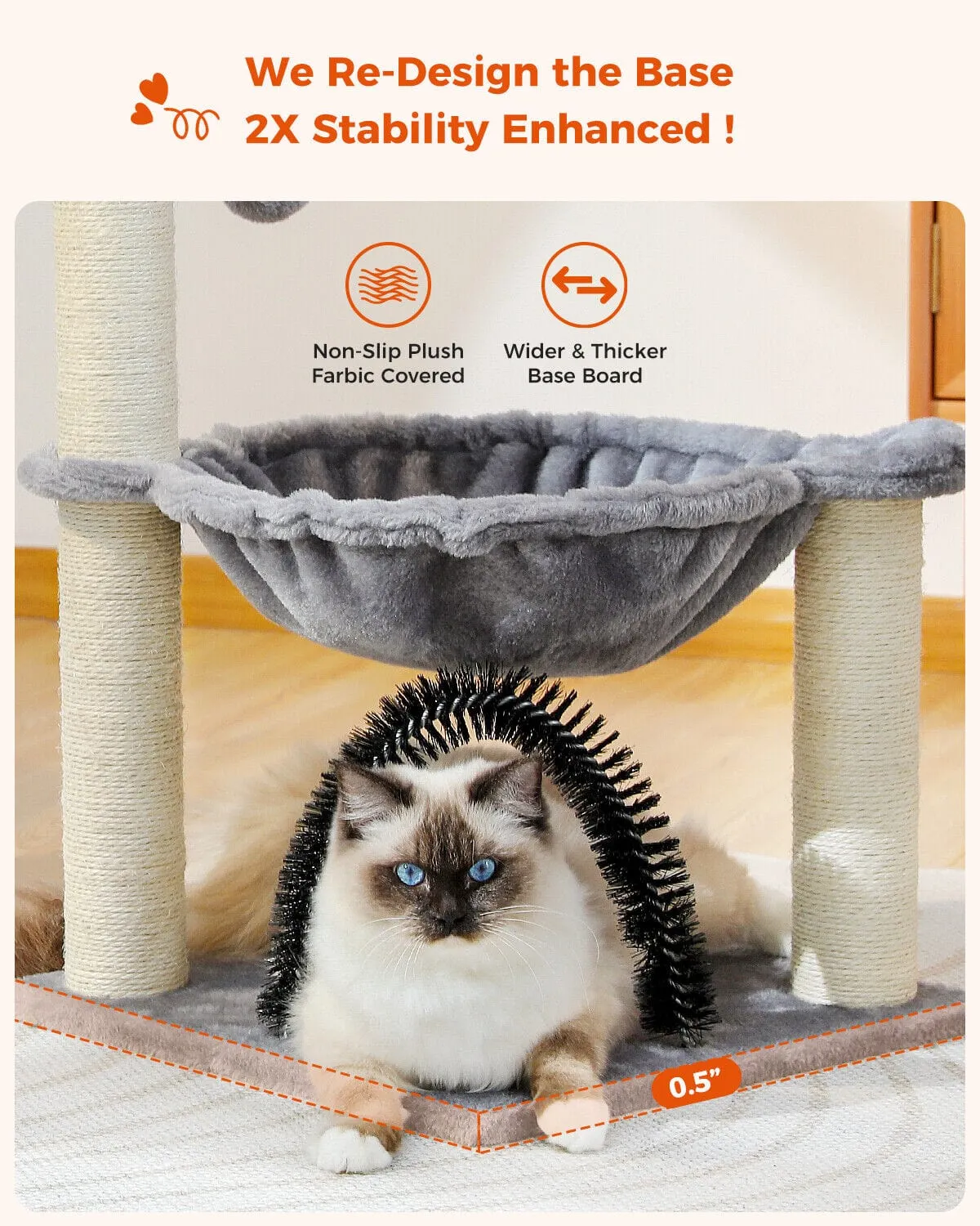 35.4" Cat Scratching Post / Tree / Pole - Gray