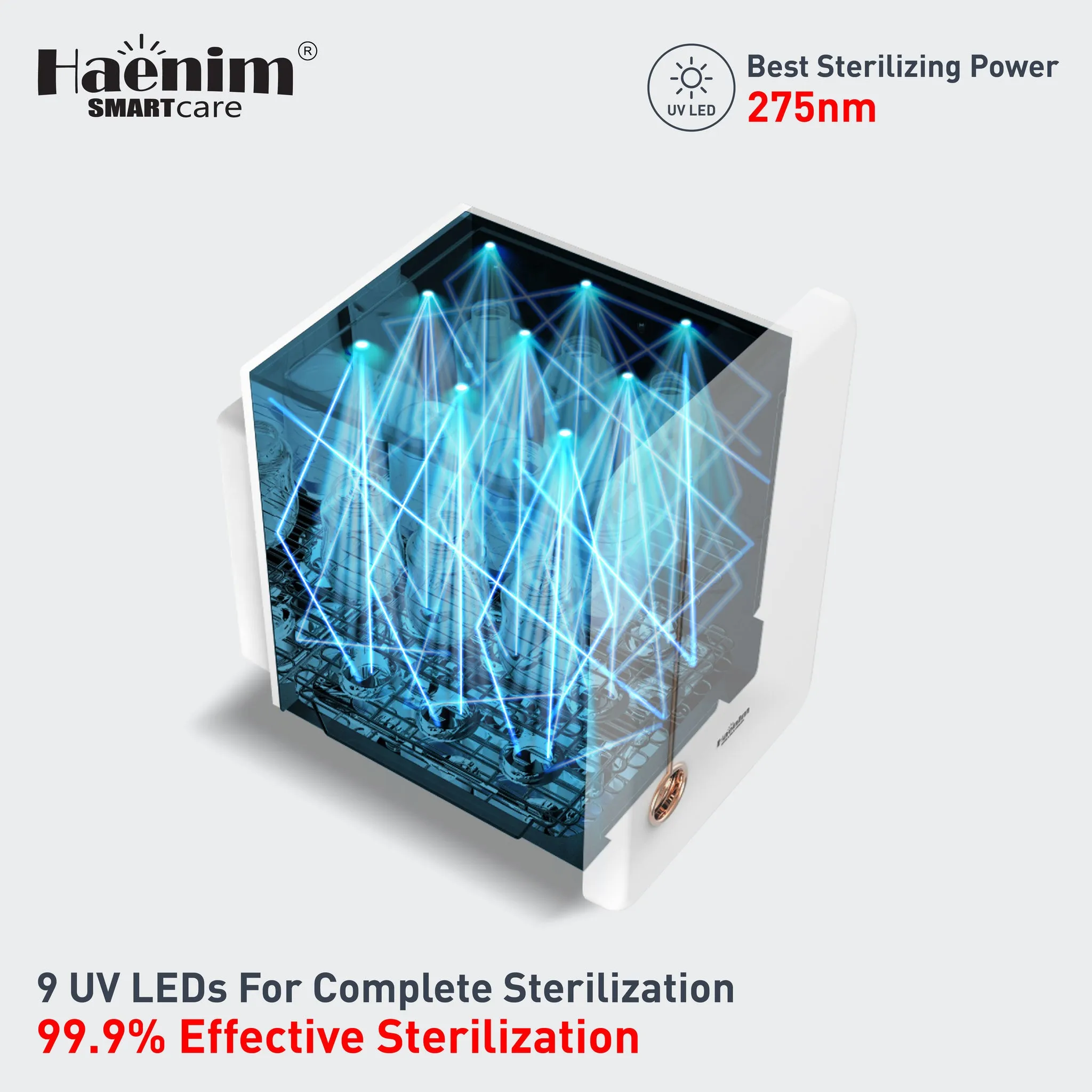 4G  SMART CLASSIC HAENIM UVC-LED ELECTRIC STERILIZER - WHITE METAL
