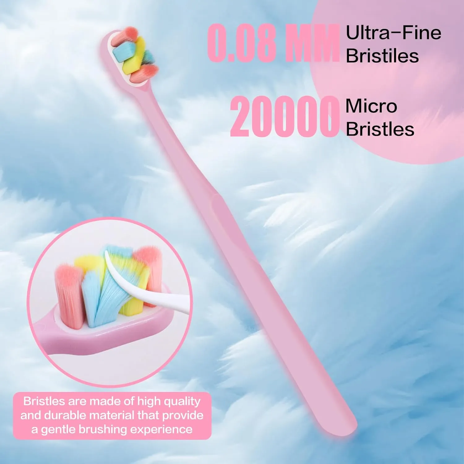 6 Count Extra Soft Toothbrushes | Periodontist-Designed Tapered Bristles for Sensitive Teeth and Receding Gums | Plaque Remover Toothbrushes in Bucket Packaging - Colors May Vary