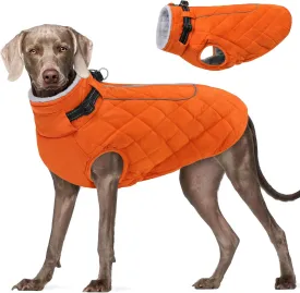 AOFITEE Large Dog Winter Jacket - Waterproof Puffer Coat for French Bulldog