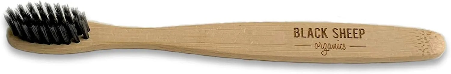 Bamboo Toothbrush for Dogs-BPA Free Ultra Soft Dog Toothbrush- Gentle on Dog Gum and Dog Teeth-Charcoal Infused and Non-Plastic Biodegradable Handle