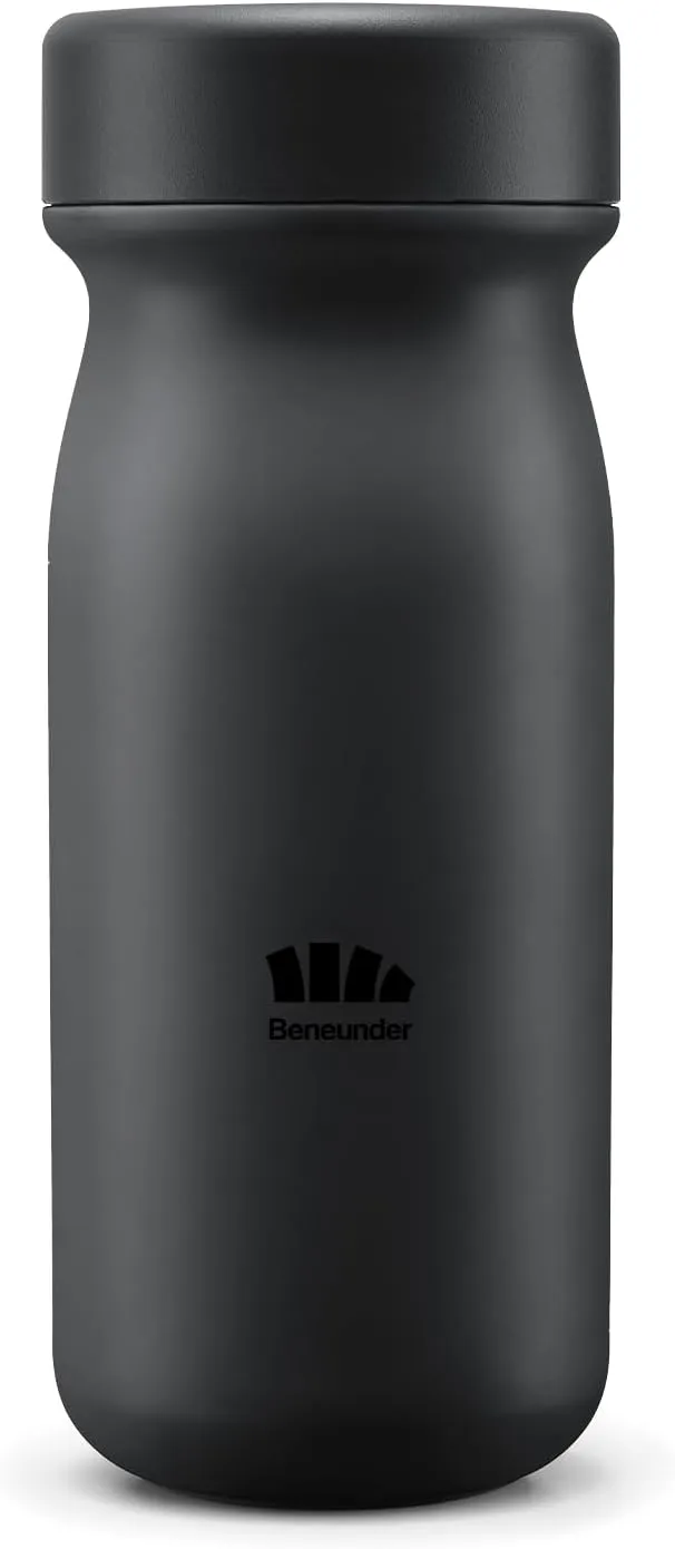 BENEUNDER Insulated Water Bottle, 14oz Small Stainless Steel Water Bottle for Womens & Kids, BPA-free Portable Lightweight Metal Bottle with Bottom Pad for Bedside, On-the-go, Work, School & Travel