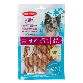 Best Friend 3 in 1 chew stick chicken & carrot 12 cm 7 pcs. 66 g