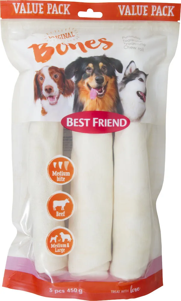 Best Friend Bones white chew roll L