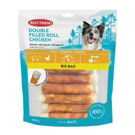 Best Friend Double filled roll chicken Big Bag 12 cm 13 pcs 430 g