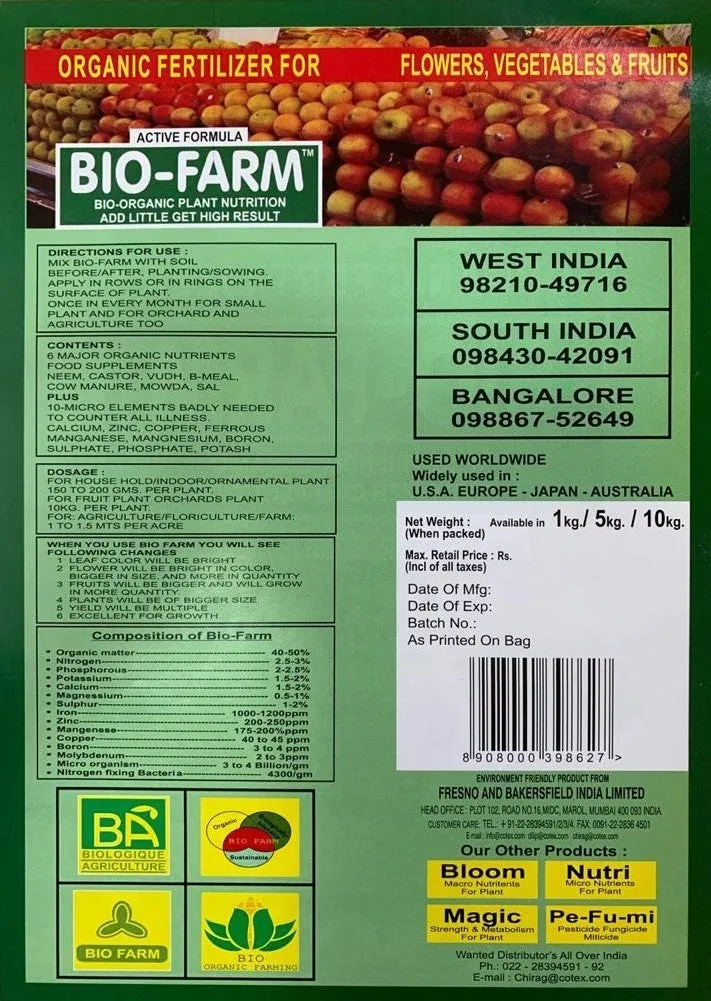 Bio Farm - Eco Friendly Organic Fertilizer cum Pesticide