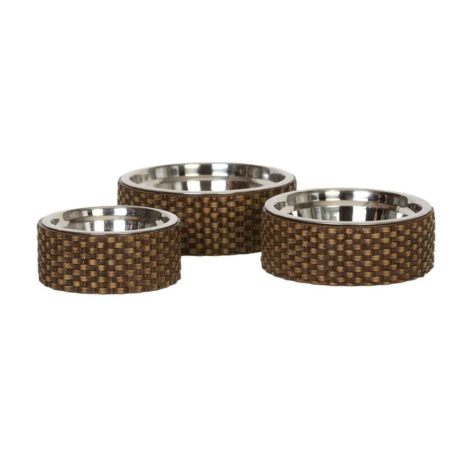 Capri Rattan Designer Luxury Dog Bowl