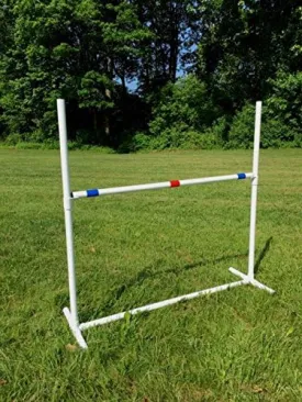 Dog Agility Bar Jump, Exercise Hurdles Backyard Agility Equipment with Adjustable bar and Dog Agility Jump Cups