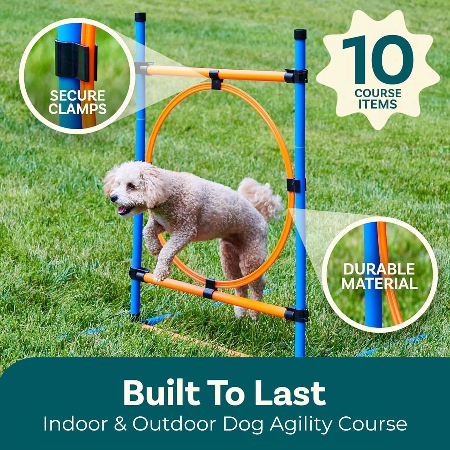 Dog Agility Course Backyard Set, Dog Agility Equipment, Dog Obstacle Course Backyard, Agility Training Equipment for Dogs, Dog Agility Jumps
