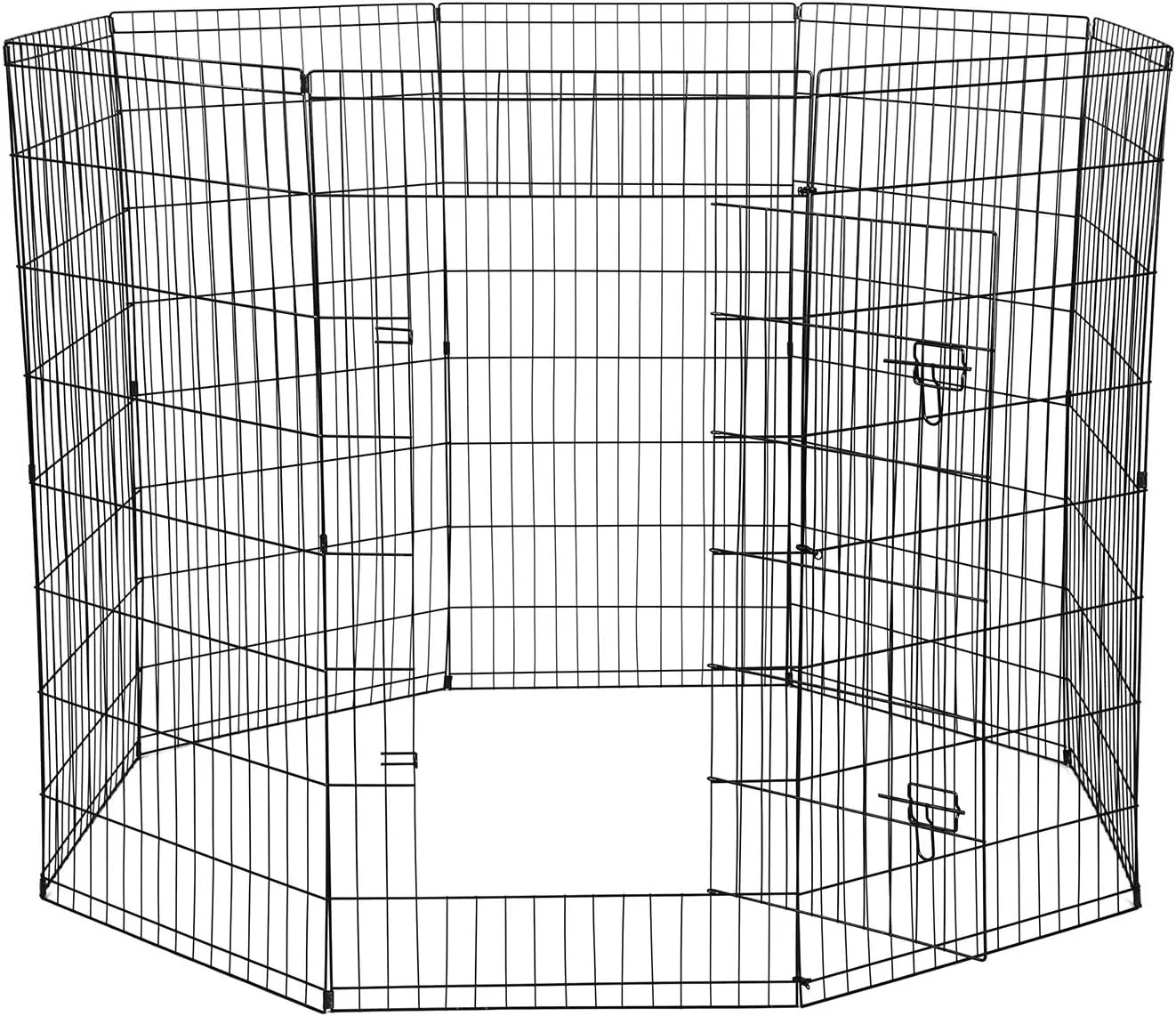 Dog Exercise Pen Pet Playpens for XX-Large Dogs - Puppy Playpen Outdoor Back or Front Yard Fence Cage Fencing Doggie Rabbit Cats Playpens Outside Fences with Door - 48 Inch Metal Wire 8-Panel Foldable