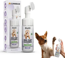 Dog Paw Cleaner (Over 100  Feet Cleanings) No-Rinse Dog Foot Washer, Gentle and Safe Paw Cleaner for Dogs and Cats, Foam Formula, Moisturizes and Deodorizes, 150mL (Lavender) [We Love Doodles]