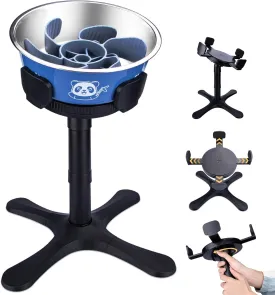 Elevated Slow Feeder Dog Bowl Adjustable Stand,Tilted ABS Base,Fits 5.5-9.5" Bowls, Anti-Spill & Non-Slip, Heavy Duty for Med/Large Dogs(1 Pack)