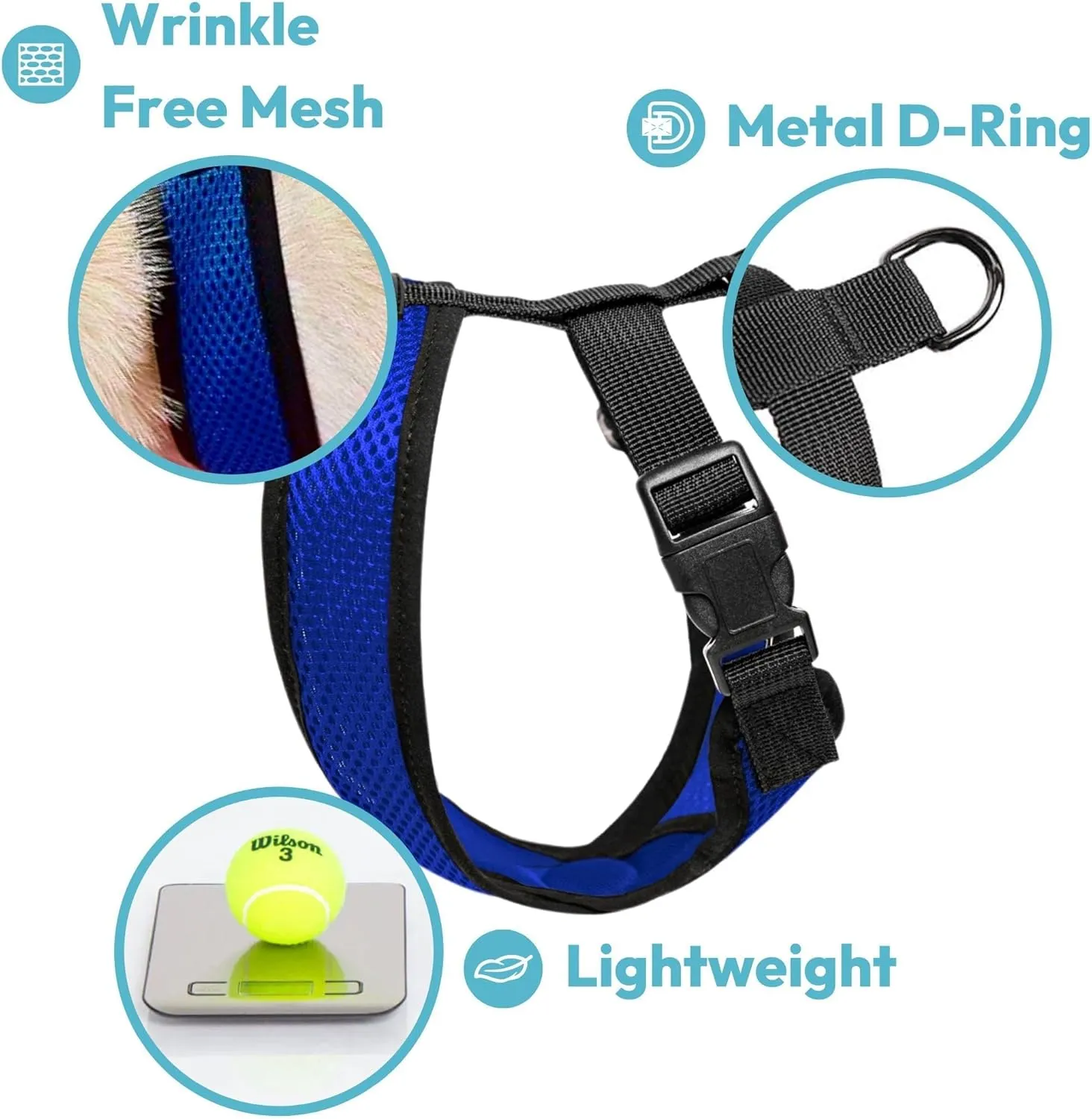 Gooby Comfort X Head in Harness - Turquoise, Small - No Pull Dog Harness with Patented Choke-Free X Frame for Small to Medium Dogs Indoor/Outdoor Use