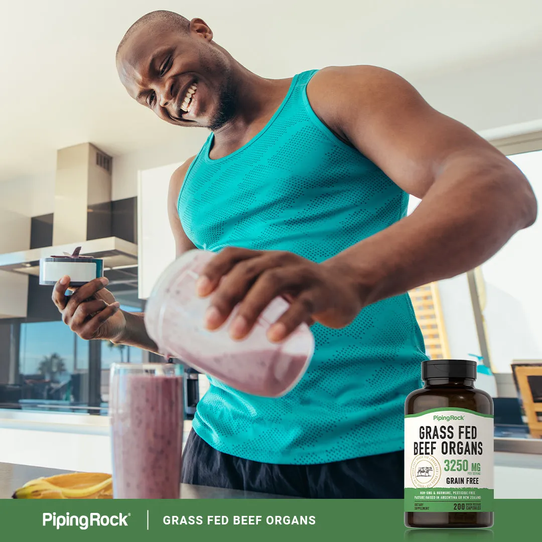 Grass Fed Beef Organs, 3250 mg (per serving), 200 Quick Release Capsules