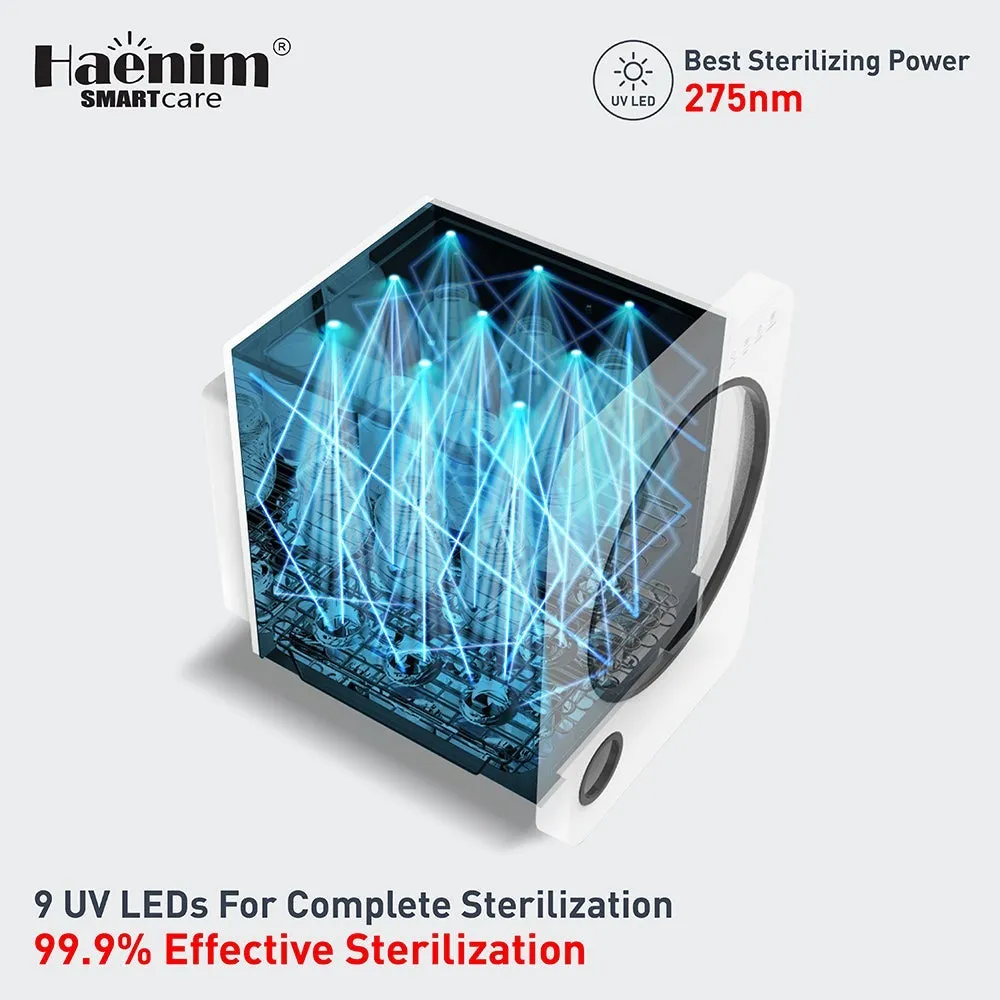 Haenim 3G  (White Black) Smart View UVC-LED Electric Sterilizer