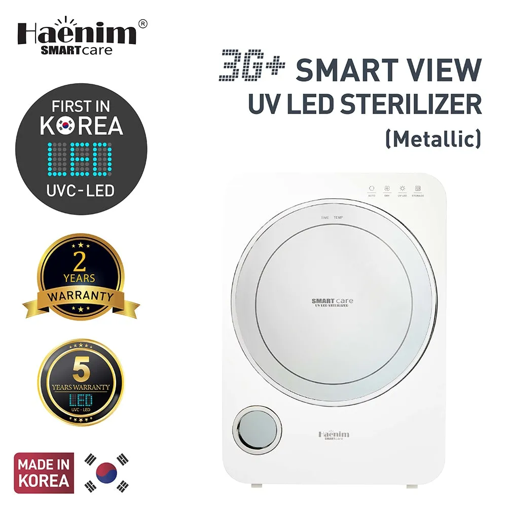 Haenim 3G  (White Black) Smart View UVC-LED Electric Sterilizer