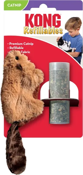 KONG Beaver Refillable Catnip Toy (Colors Vary)