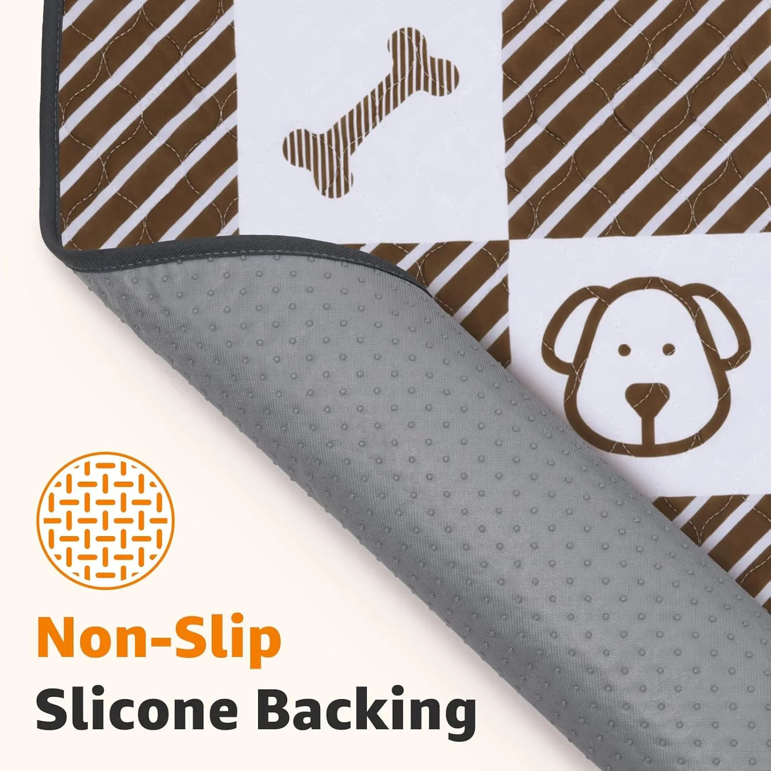 LOOBANI Washable Pee Pads for Dogs: 2 Pack 36"x41" Washable Puppy Pads, Reusable Pee Pads Waterproof Leakproof and Non-Slip Whelping Pads & Potty Training Pad for Floor, Dog Playpen,CrateCoffee
