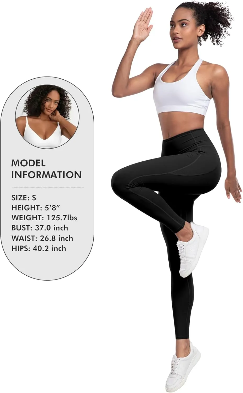 LZYVOO Leggings with Pockets for Women, 6 Packs Soft High Waisted Tummy Control Workout Yoga Pants