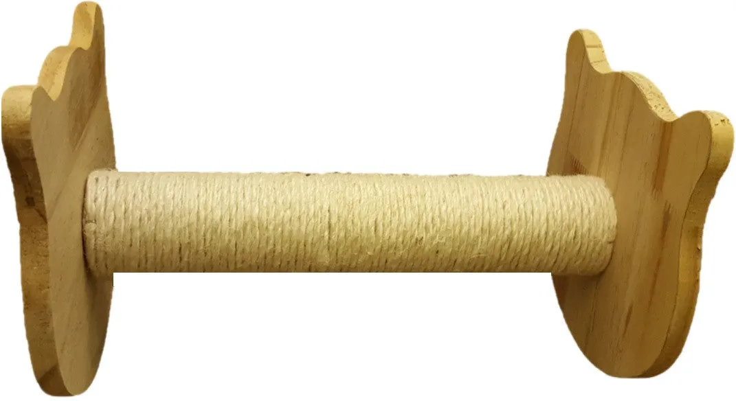 Natural solid wood scratching post