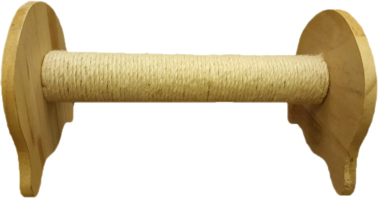 Natural solid wood scratching post