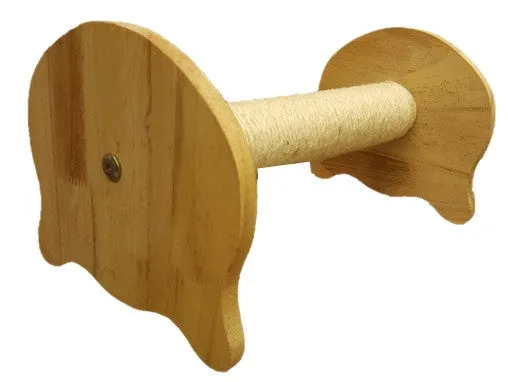 Natural solid wood scratching post