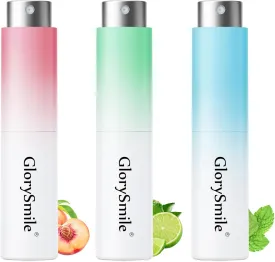 Oral Breath Spray, Mouth Spray Breath Fresheners, Adult Bad Breath Relief, Hours of Freshness - Natural Plant Extracts, 0 Alcohol - Compact & Portable 3-Pack - 3 Flavors (Mint/Peach/Lemon)