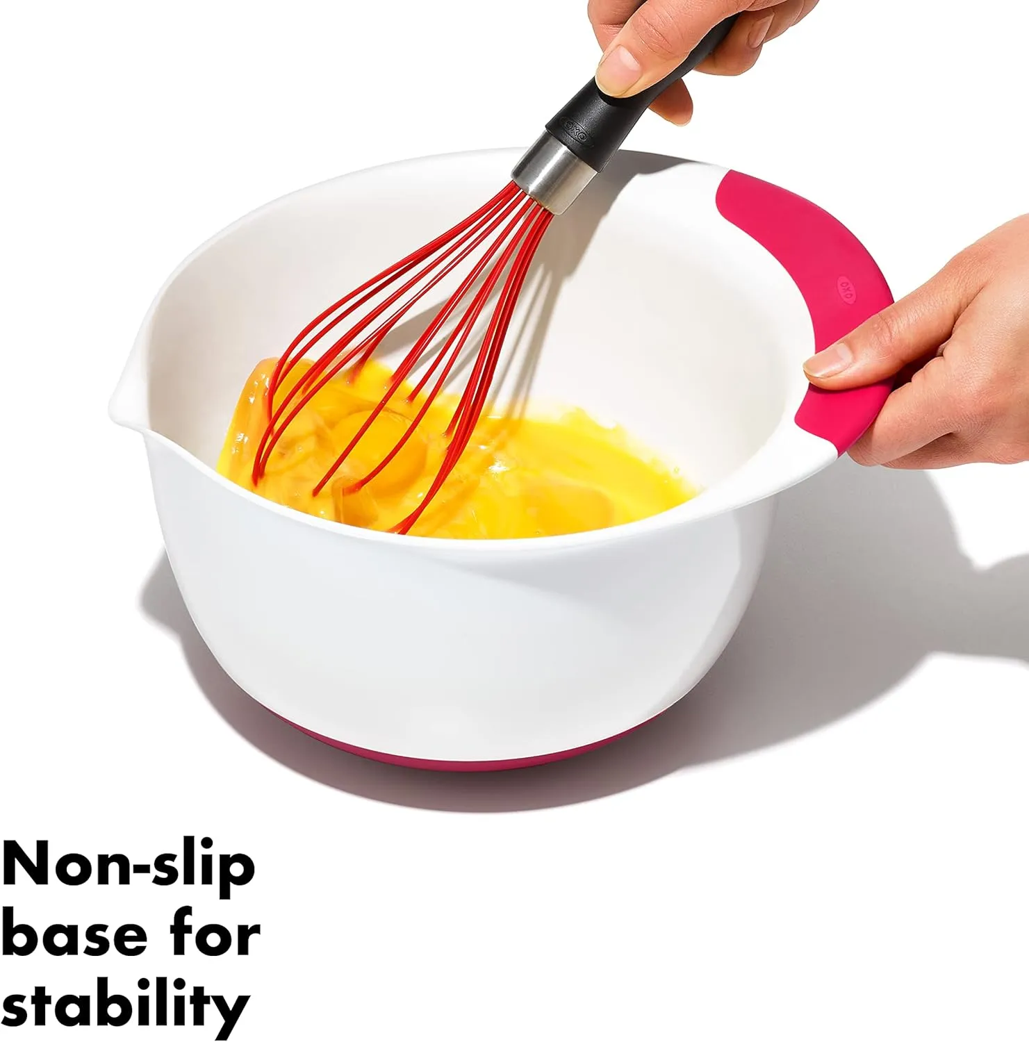 OXO,plastic Good Grips 3-Piece Mixing Bowl Set  Blueberry, Jam & Seltzer Handles,4.7 LITERS, Large