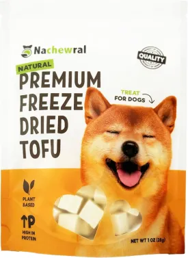 Premium Freeze-Dried Tofu for Dog Treat/All Natural, Plant Based Protein, Gluten Free, Low Calories, High in Protein, Stomach Friendly, Vegan Treat w/Omega 6