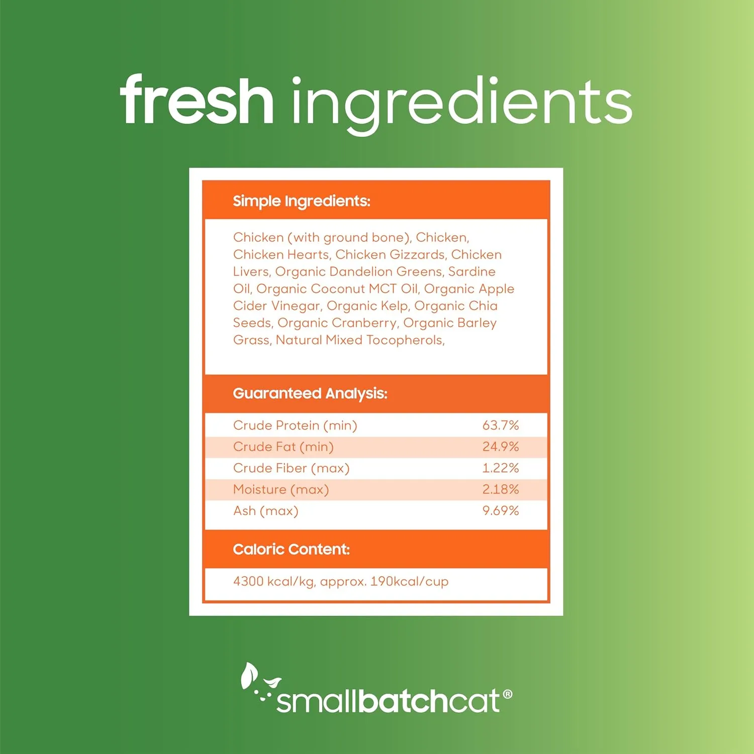 smallbatch Pets Cat Freeze Dried Meal Bites, Premium Raw Cat Food, Chicken Recipe, 10 oz, Humanely Sourced Meat and Made in The USA