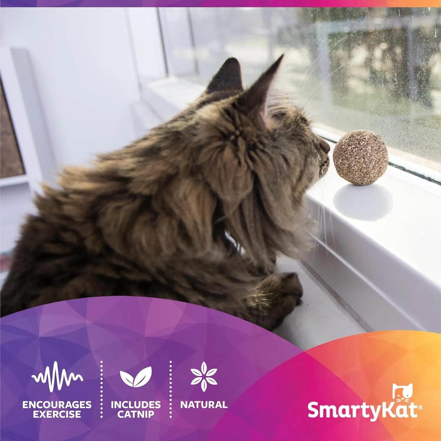 SmartyKat Catnip Kiss Compressed Catnip Ball Toy - Natural, One Size