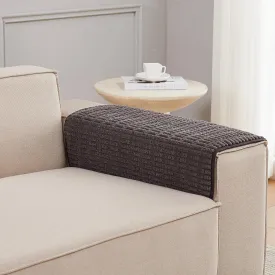 Sofa Armrest Cover Couch Arm Cover Armchair Covers, 2pcs Anti-Slip Couch Arm Protectors Sofa Arm Covers (Coffee, 18x22x2pcs)