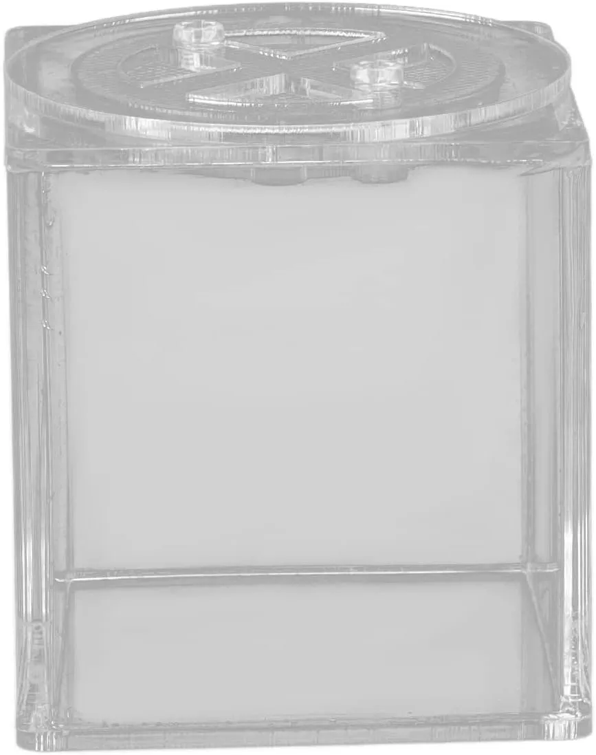 Square Invertebrate Breeding Box | Acrylic Cricket/Spider/Reptile Enclosure | Secure Locking Lid & Ventilation Mesh | Portable Transparent Housing