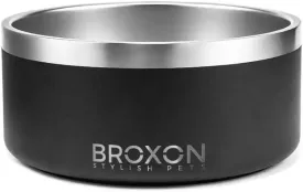 Stainless Steel Dog Bowl, Non-Slip, double wall vacuum insulated, Pet Food Water Bowl with Anti-Spill & Anti-Skid Bottom, 32 oz, Black