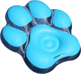 Swimline Inflatable Pawprint Island Pool Float, Blue