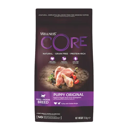 Wellness CORE Grain Free Dry Puppy Food Chicken and Turkey 1.5kg