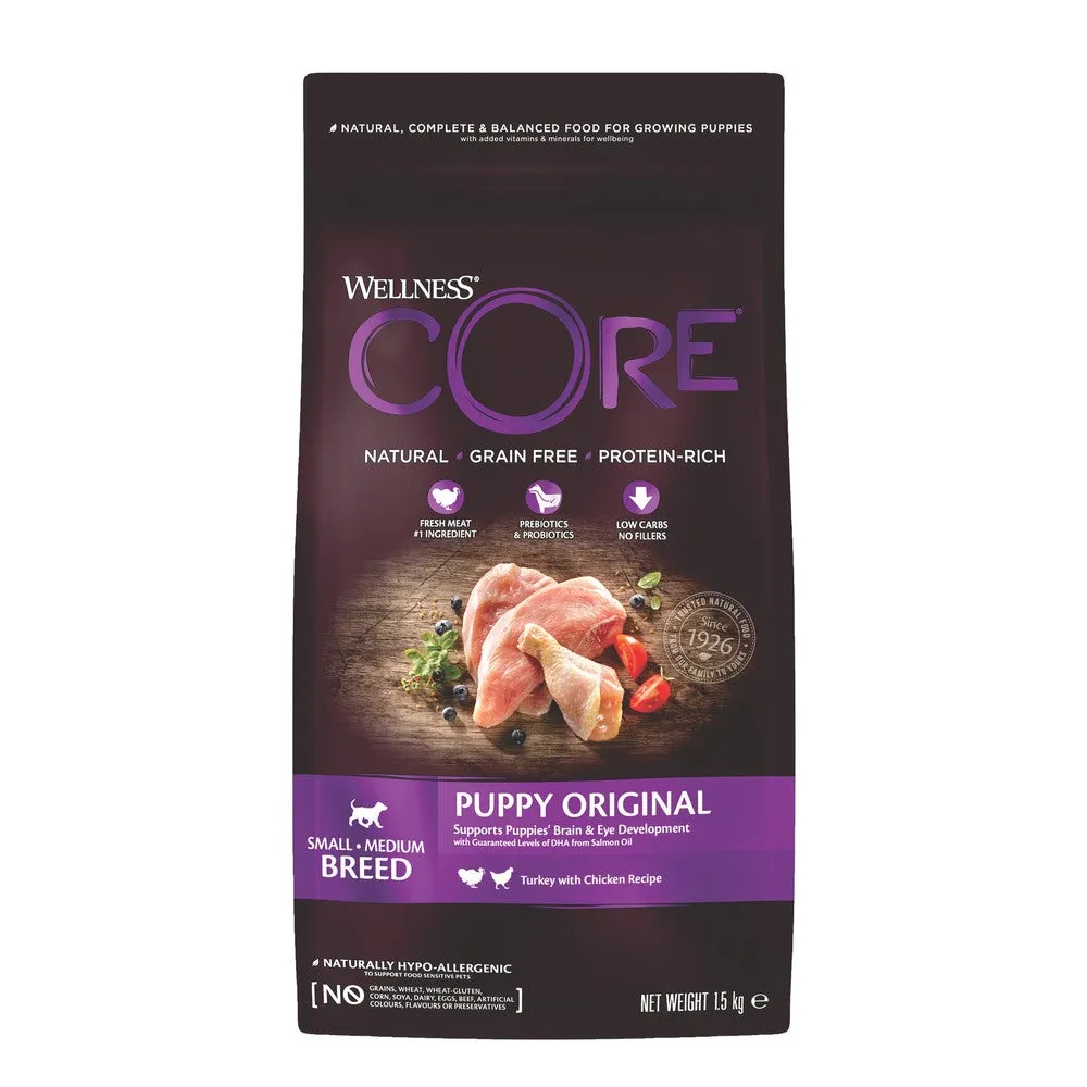 Wellness CORE Grain Free Dry Puppy Food Chicken and Turkey 1.5kg