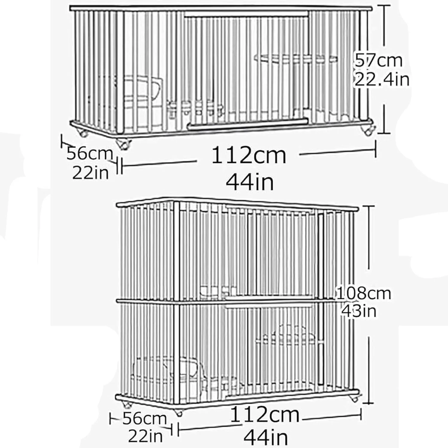 Wooden Cat House with Scratching Post and Wheels - Multi-Feature Large Cat Condo for Indoor Use with 360 Ventilation, Breathable and Comfortable Design