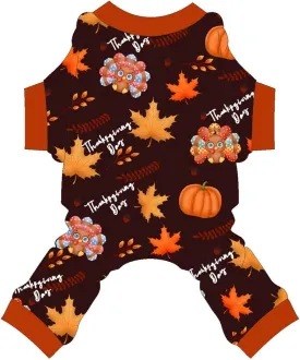 Yikeyo Dog Pajamas for Small Dogs Thanksgiving Christmas New Year Pet Puppy Pjs Jumpsuit Dog Sweater Doggie Pjs Clothes